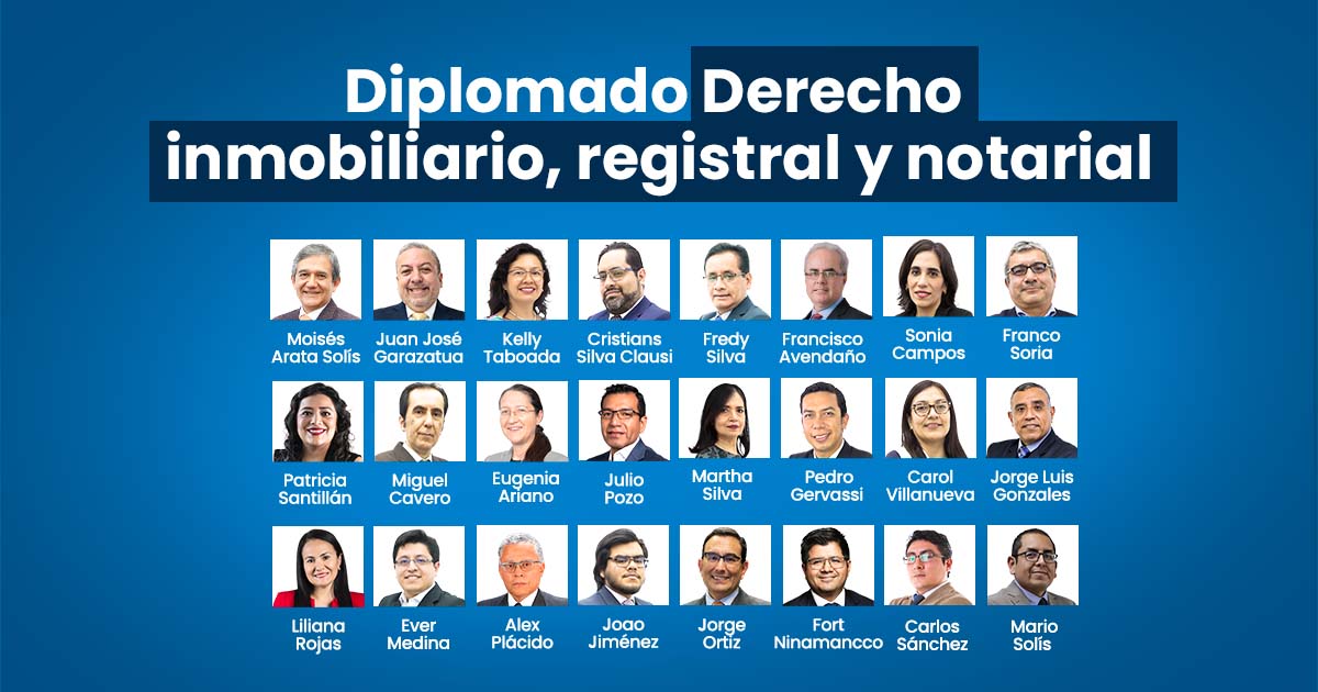 Diplomado Derecho inmobiliario, registral y notarial. Inicio: 8 de enero de 2026