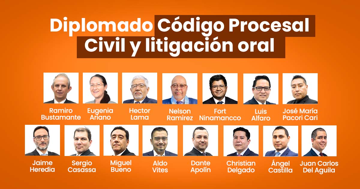 Diplomado Código Procesal Civil y litigación oral. Inicio: 12 de enero de 2026