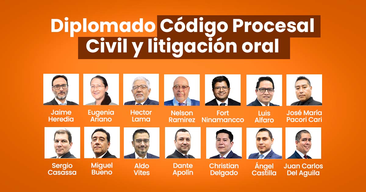 Diplomado Código Procesal Civil y litigación oral. Inicio: 12 de enero de 2026